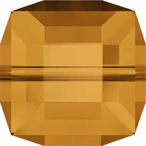 5601 Swarovski Cube Beads, Topaz (203)