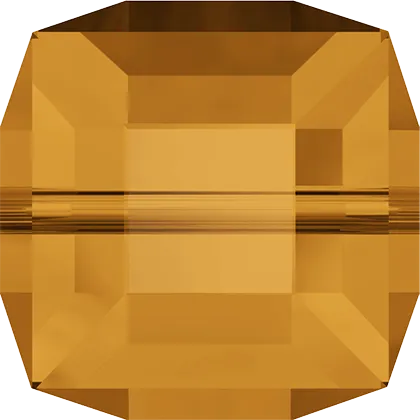 5601 Swarovski Cube Beads, Topaz (203)