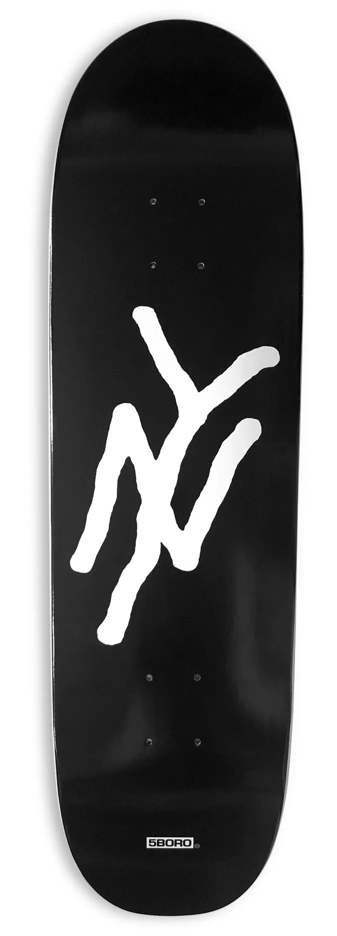 5B NY LOGO BLACK 8.75" (Shred Shape)