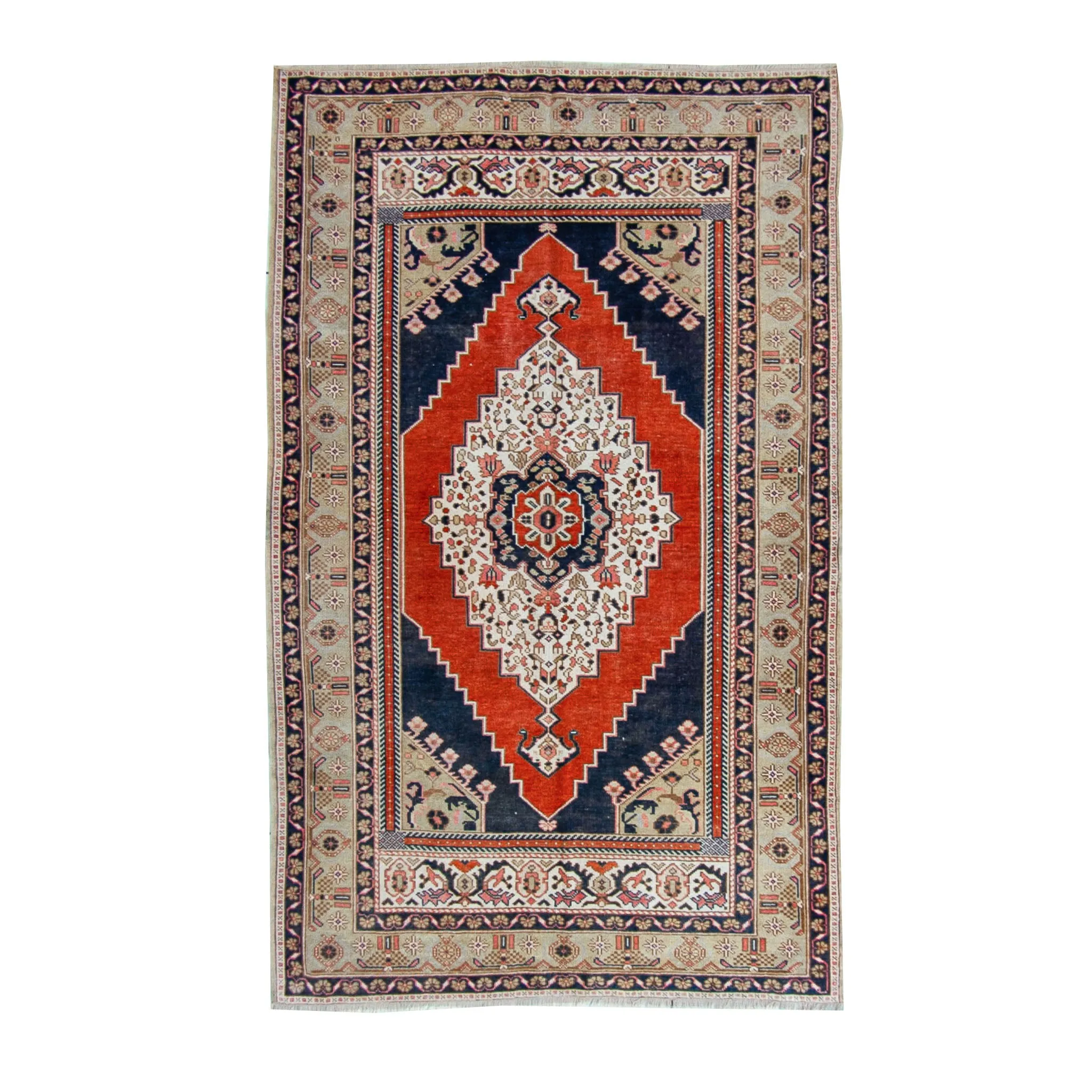 6062 Handwoven Vintage Rug 6'8x7'4