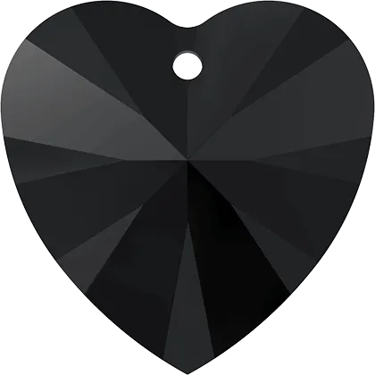 6228 Swarovski XILION Heart Pendants, Jet (280)