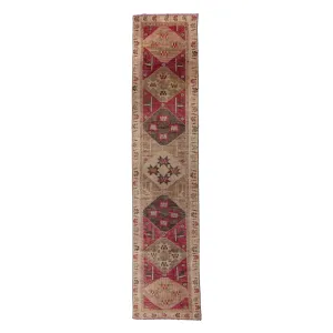 6369 Handwoven Vintage Rug 2'9x12'2
