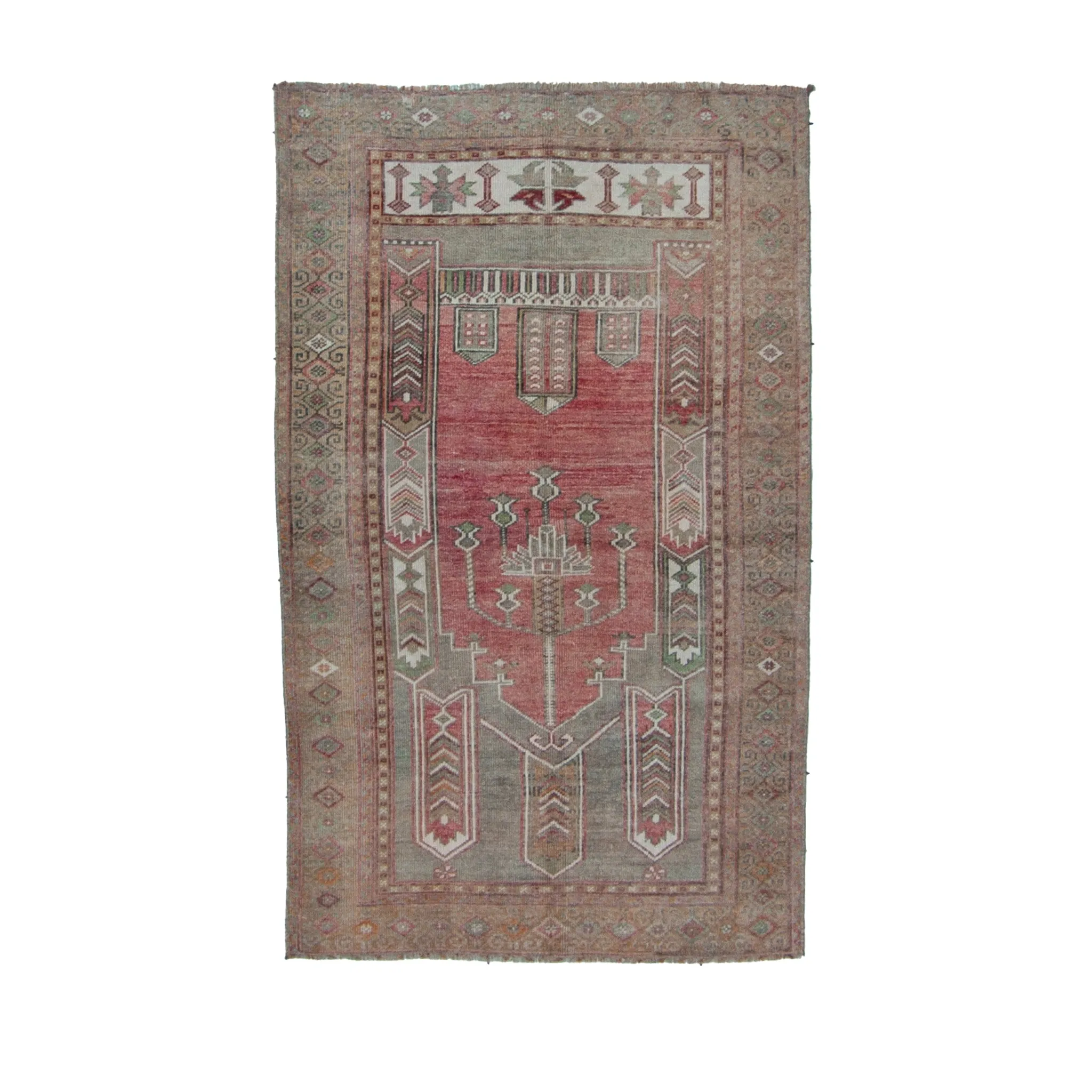 6856 Handwoven Vintage Rug 3'8x6