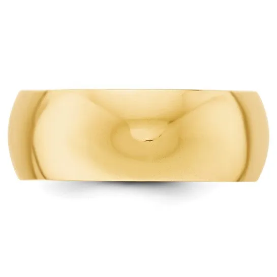 7MM Yellow Gold Wedding Band