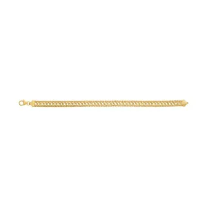 9ct Yellow Gold Fancy Curb Centre Bracelet 19cm