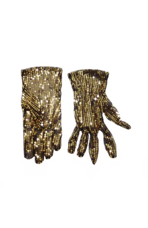 Adult Gold Sequin Gloves