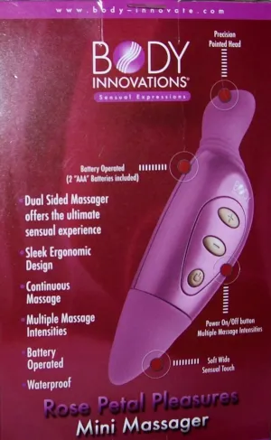 ADULT ITEM 19  NEW Body Innovations Sensual Expressions - Rose Petal Pleasures Mini Massager