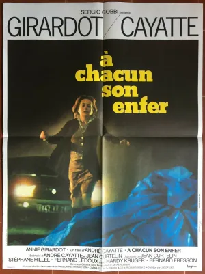 Affiche A CHACUN SON ENFER André Cayatte ANNIR GIRARDOT Hardy Krüger 60x80cm *