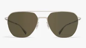 AMOS-Shiny Silver / Raw Green Solid