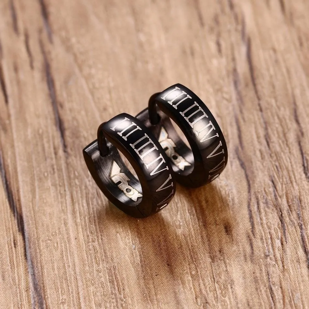 Ancient Greece Roman Numerals Earrings