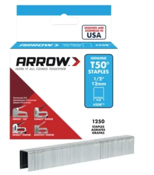 Arrow T50/55 1/2in (12mm) Staples (Pack 1250)