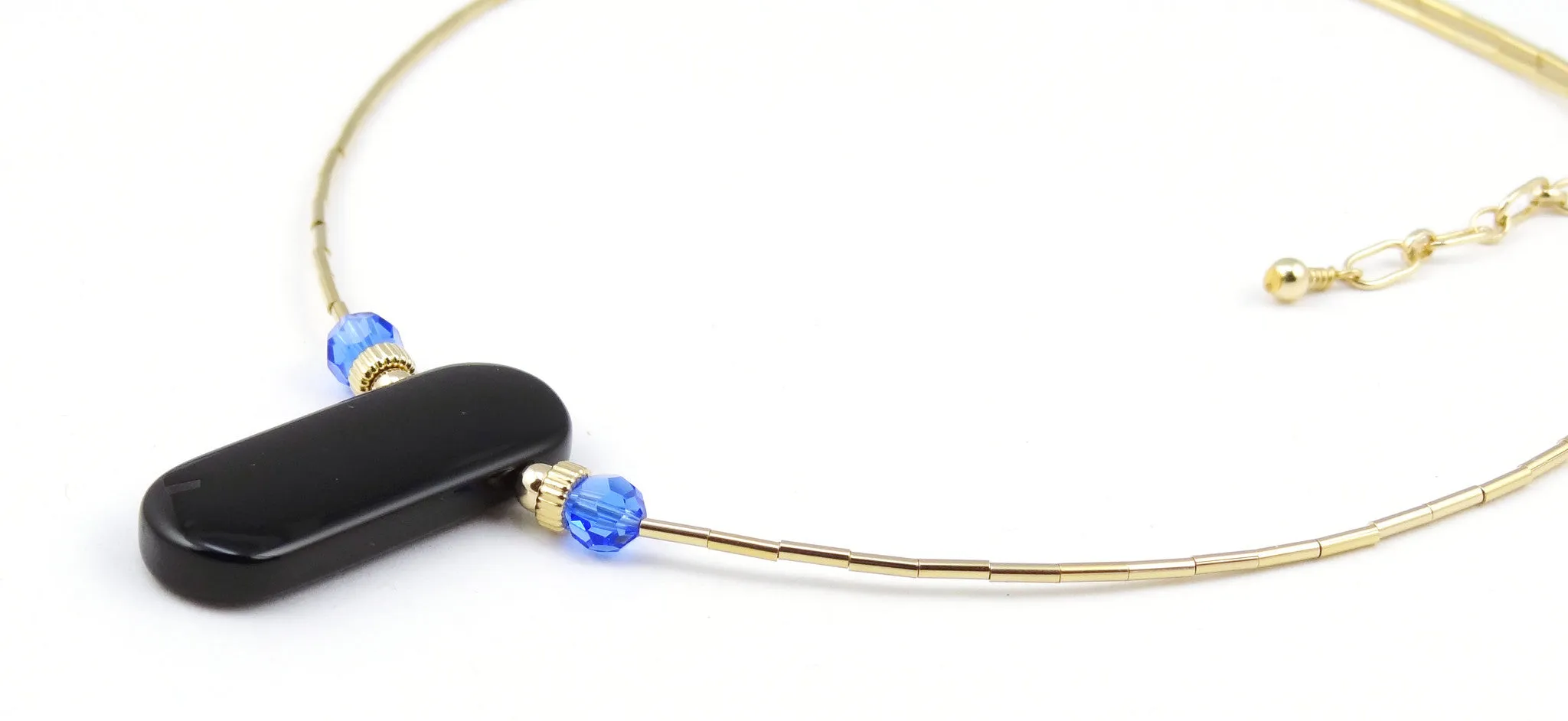 As Seen on The Vampire Diaries Simple Black Onyx and Crystal Choker
