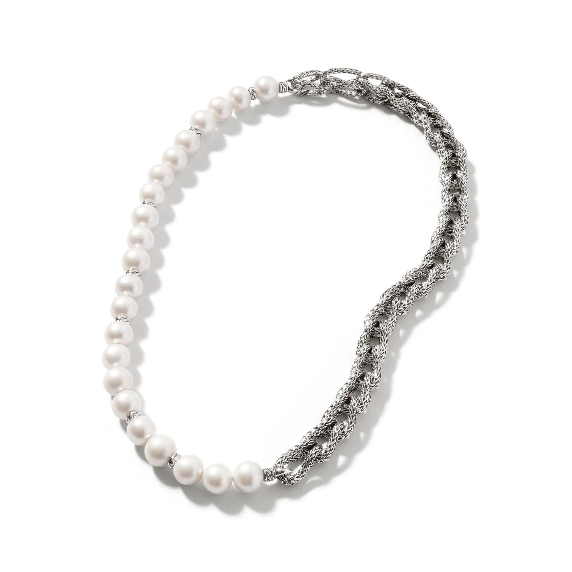 Asli Link Chain Pearl Necklace