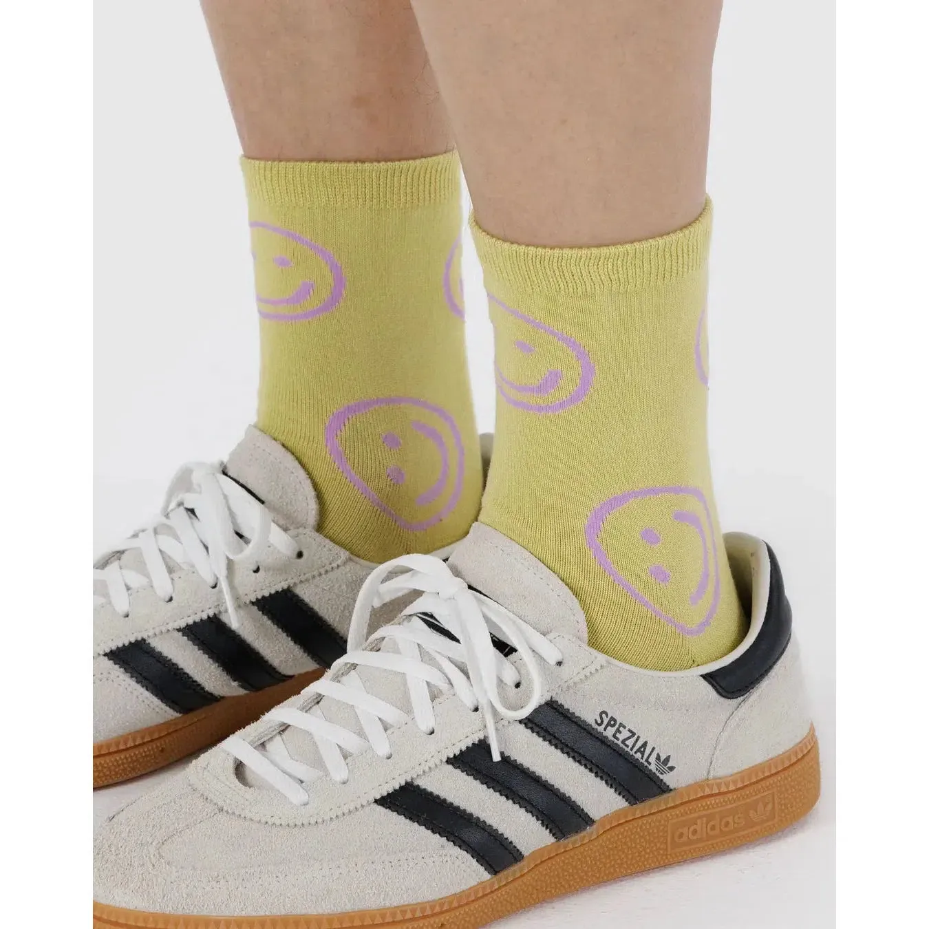 Baggu - Adult crew socks - Straw Happy
