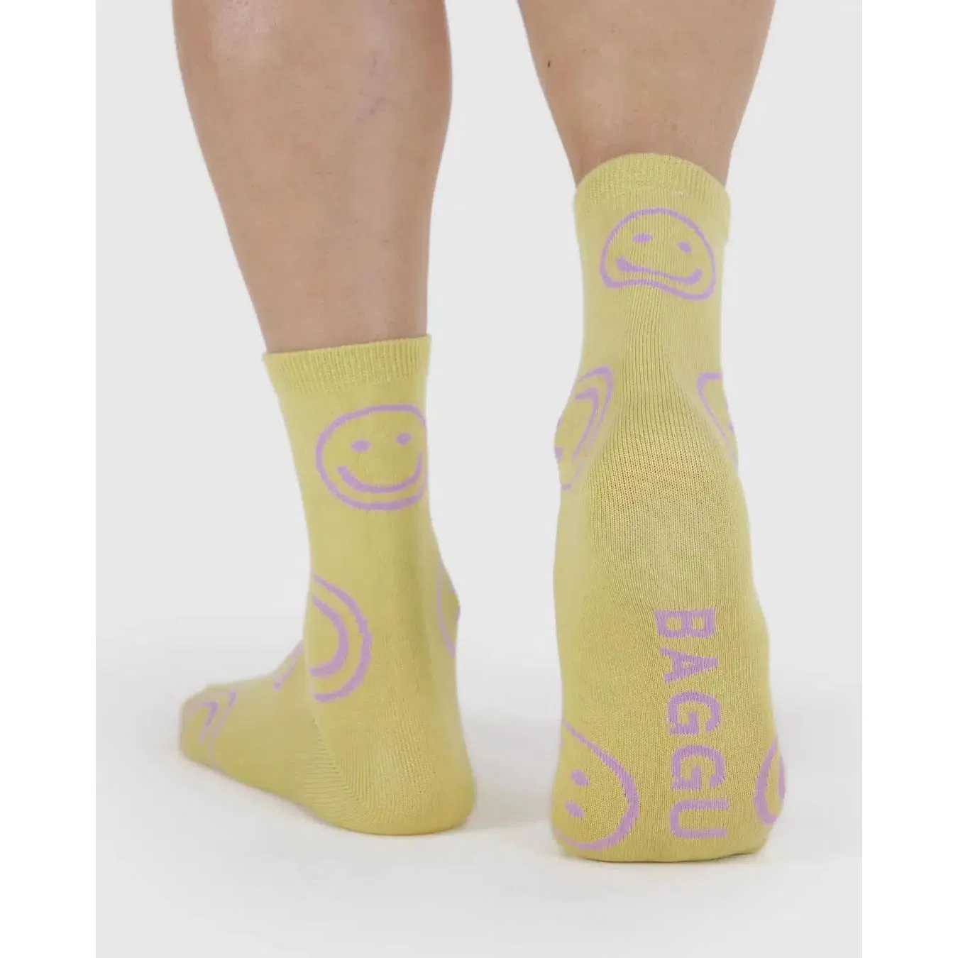 Baggu - Adult crew socks - Straw Happy