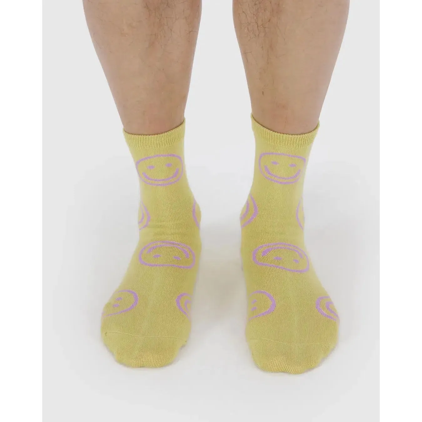 Baggu - Adult crew socks - Straw Happy