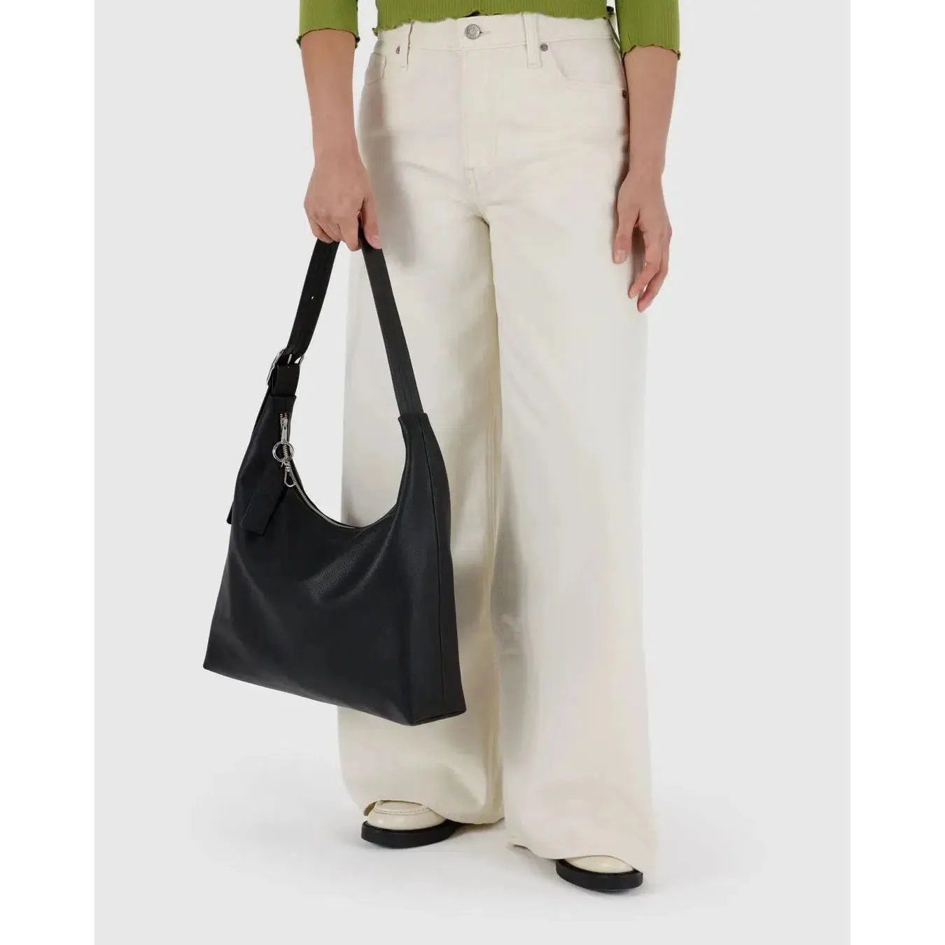 Baggu - Recycled Leather Shoulder bag - Black