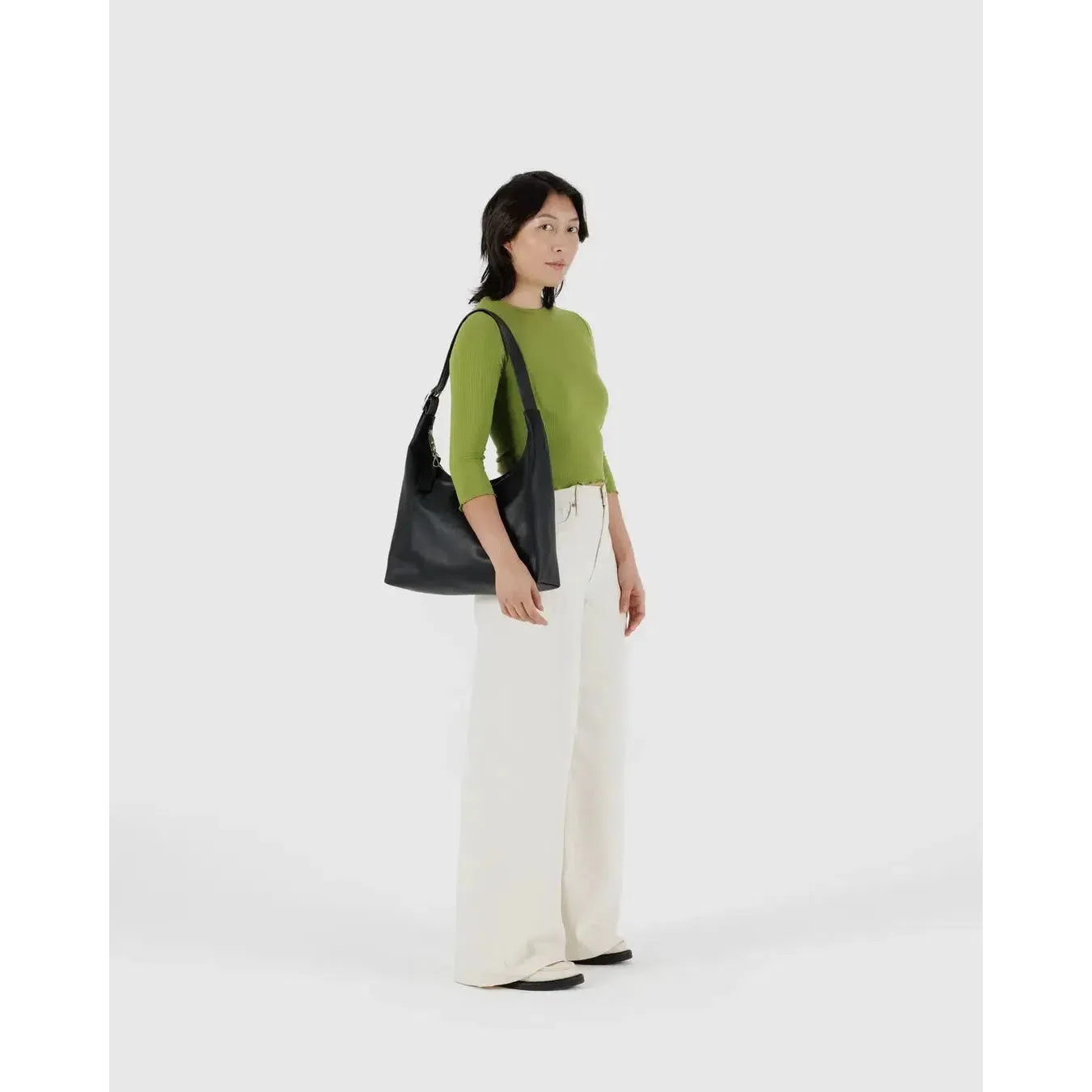 Baggu - Recycled Leather Shoulder bag - Black