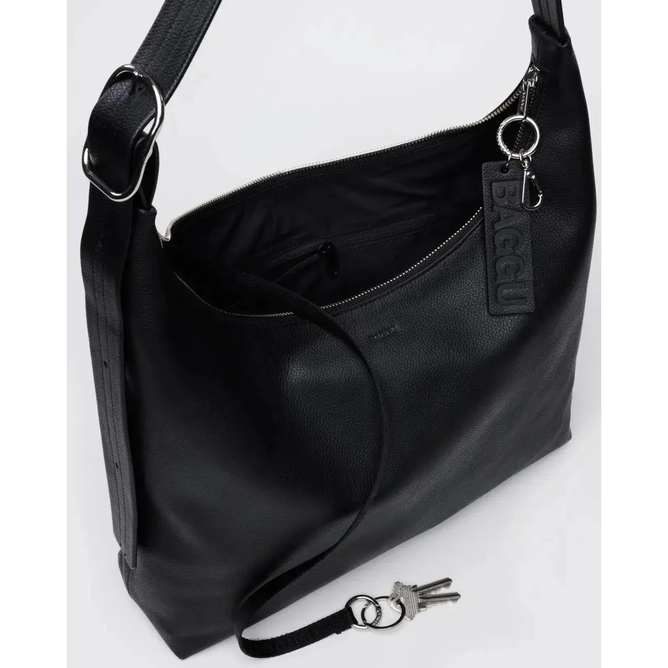Baggu - Recycled Leather Shoulder bag - Black