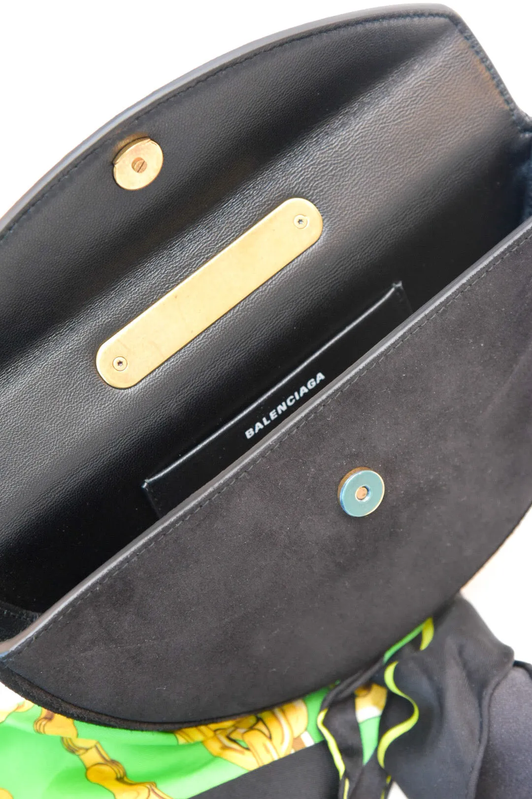 Balenciaga Opera Clutch with Scarf and Top Handle