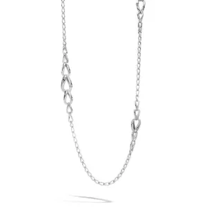 Bamboo 14MM Graduated Link Necklace in Silver by John Hardy