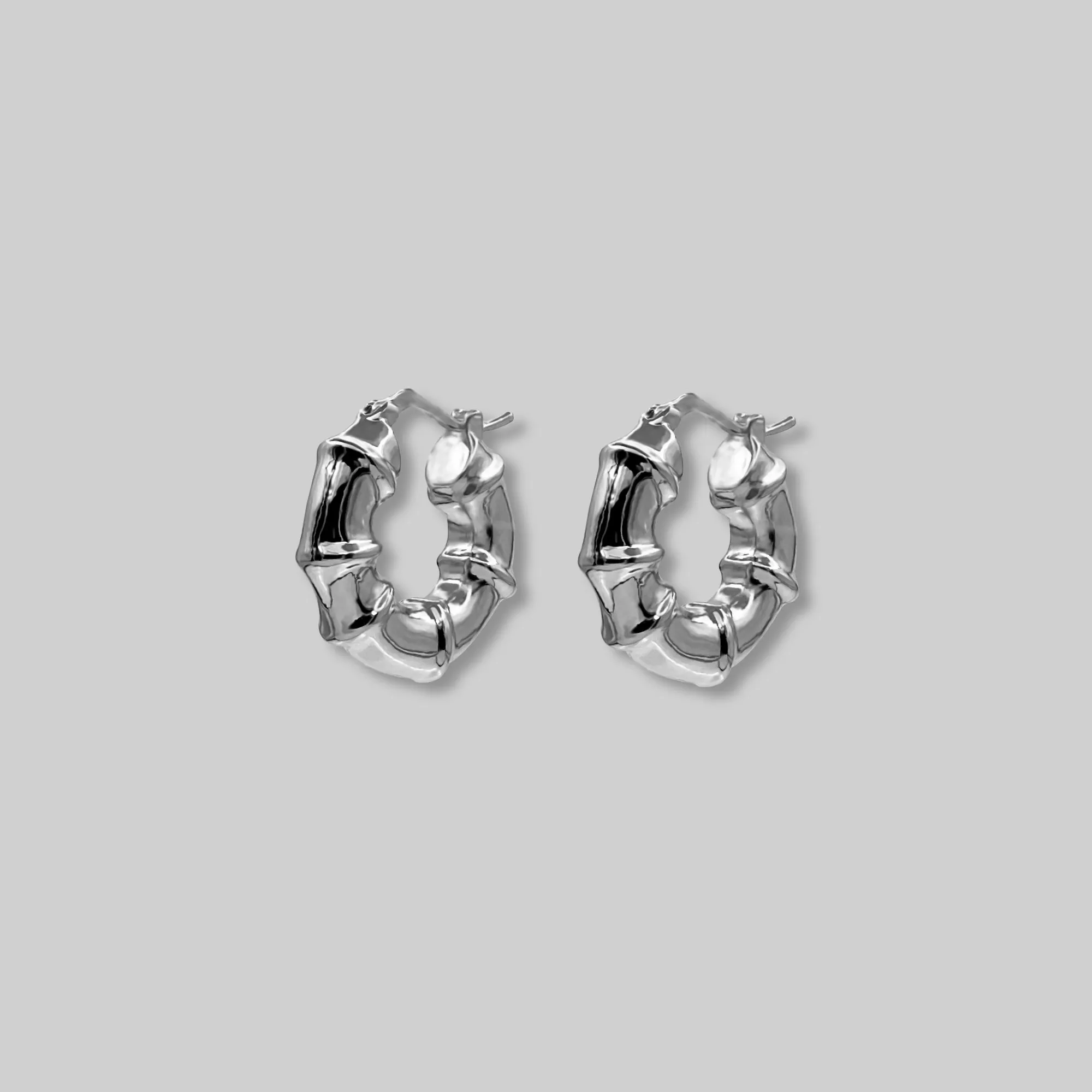 Bamboo Hoop Earrings