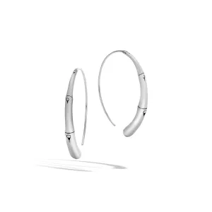 Bamboo Large J Hoop Earring