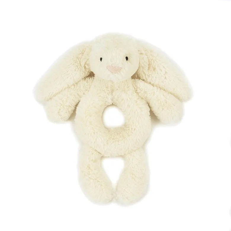 Bashful Cream Bunny Grabber Rattle