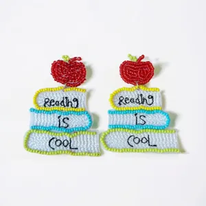 Beaded Reading is Cool Earrings