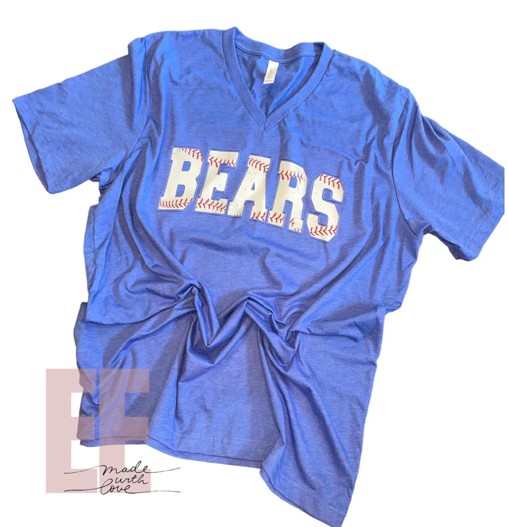 Bears Stitches Baseball (D484)