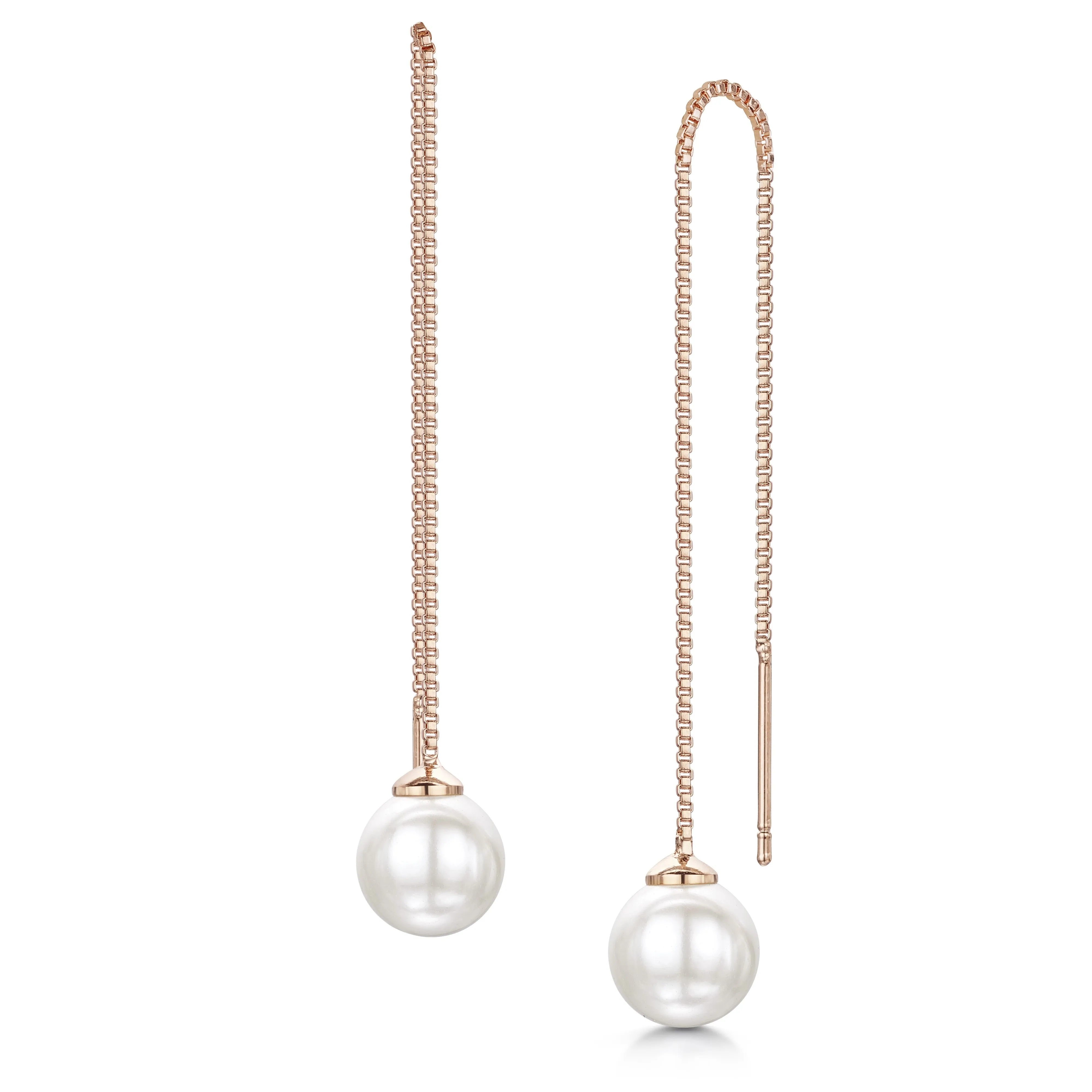 Bianca Earring - Rose Gold/ White