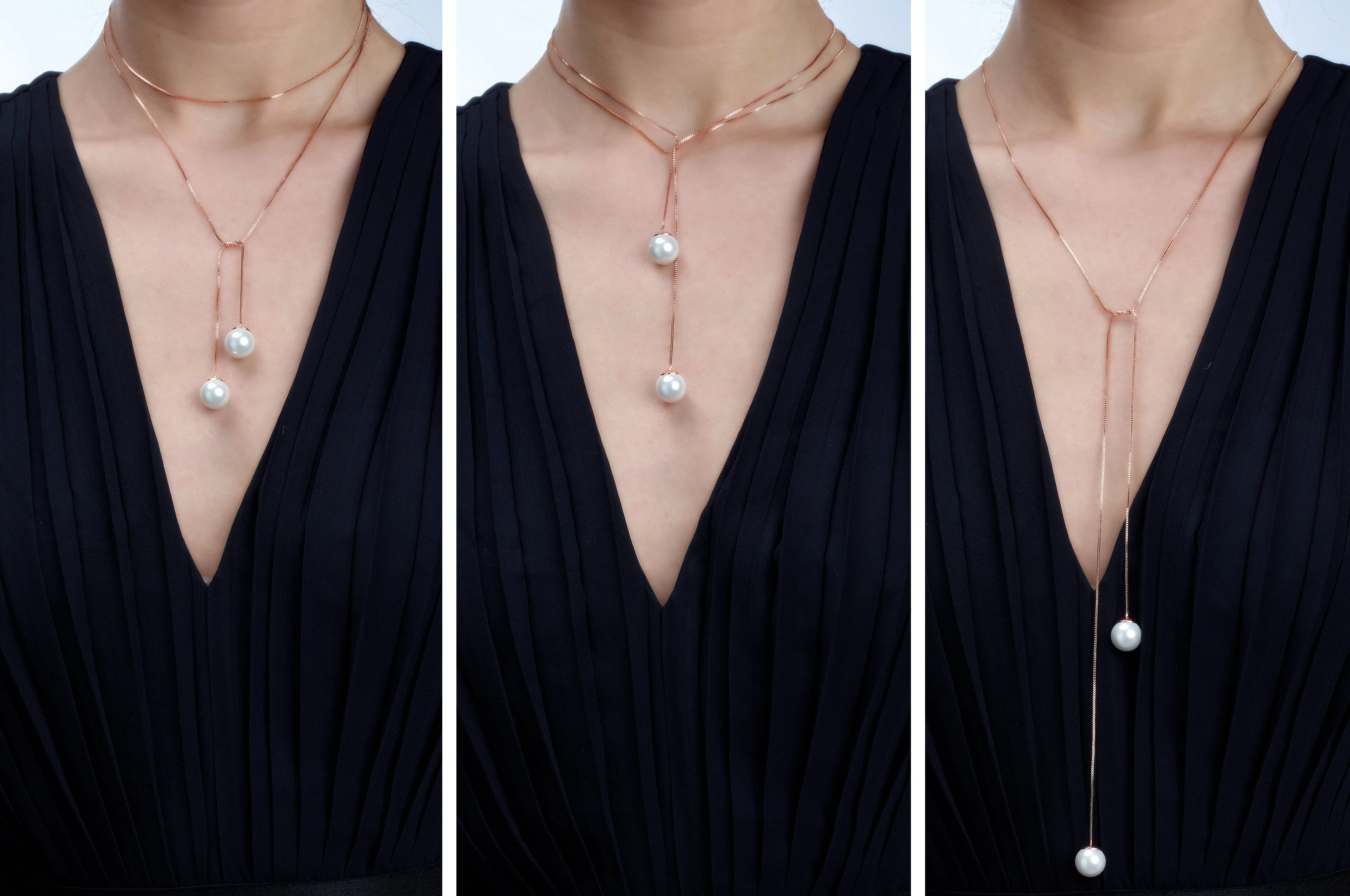 Bianca Pendant - Rose Gold/ White