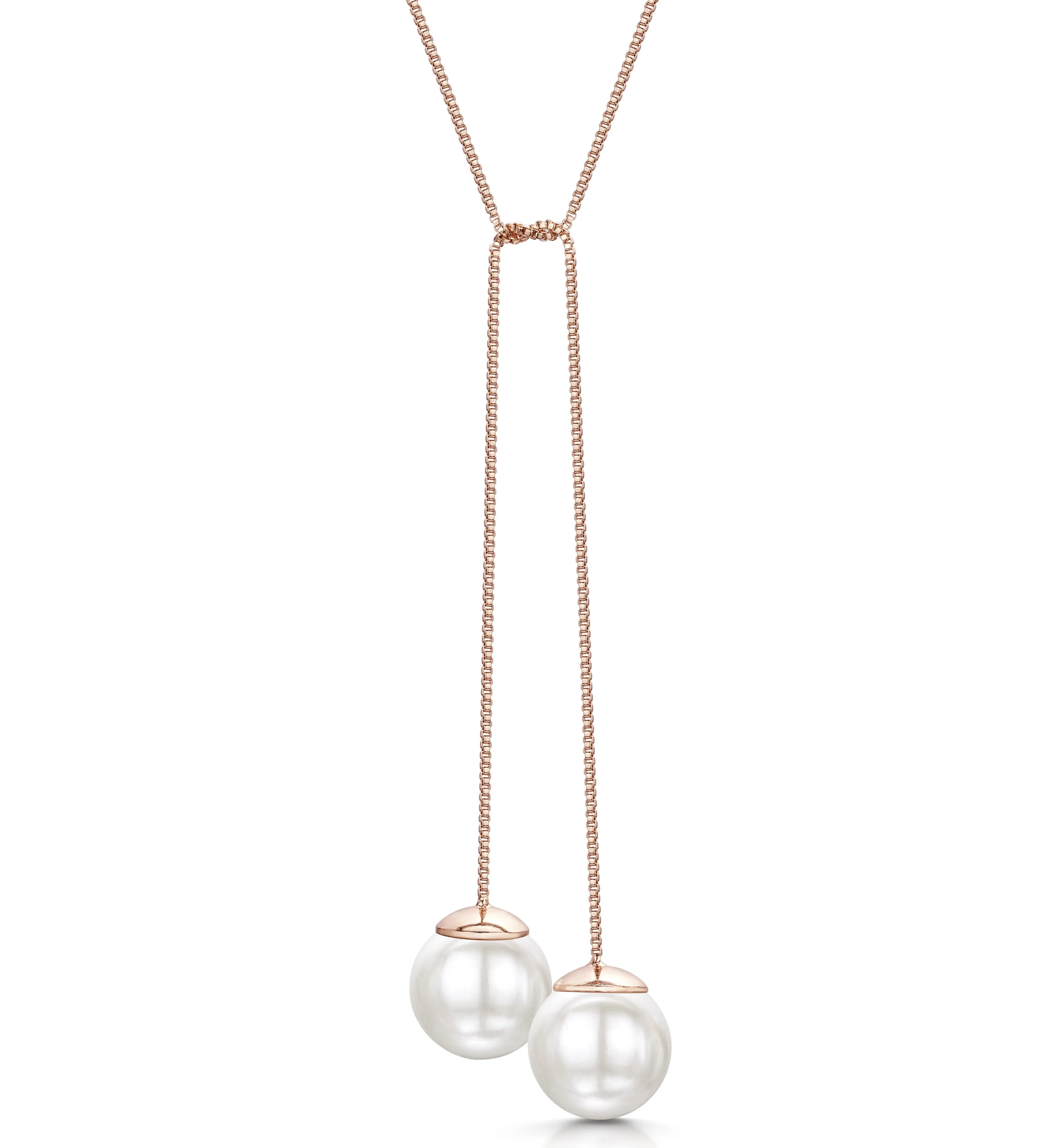 Bianca Pendant - Rose Gold/ White