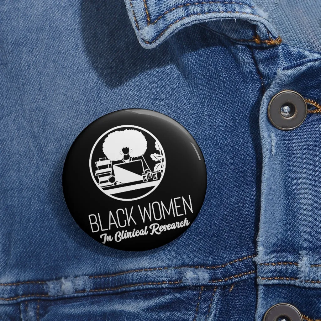 Black Custom Pin Buttons