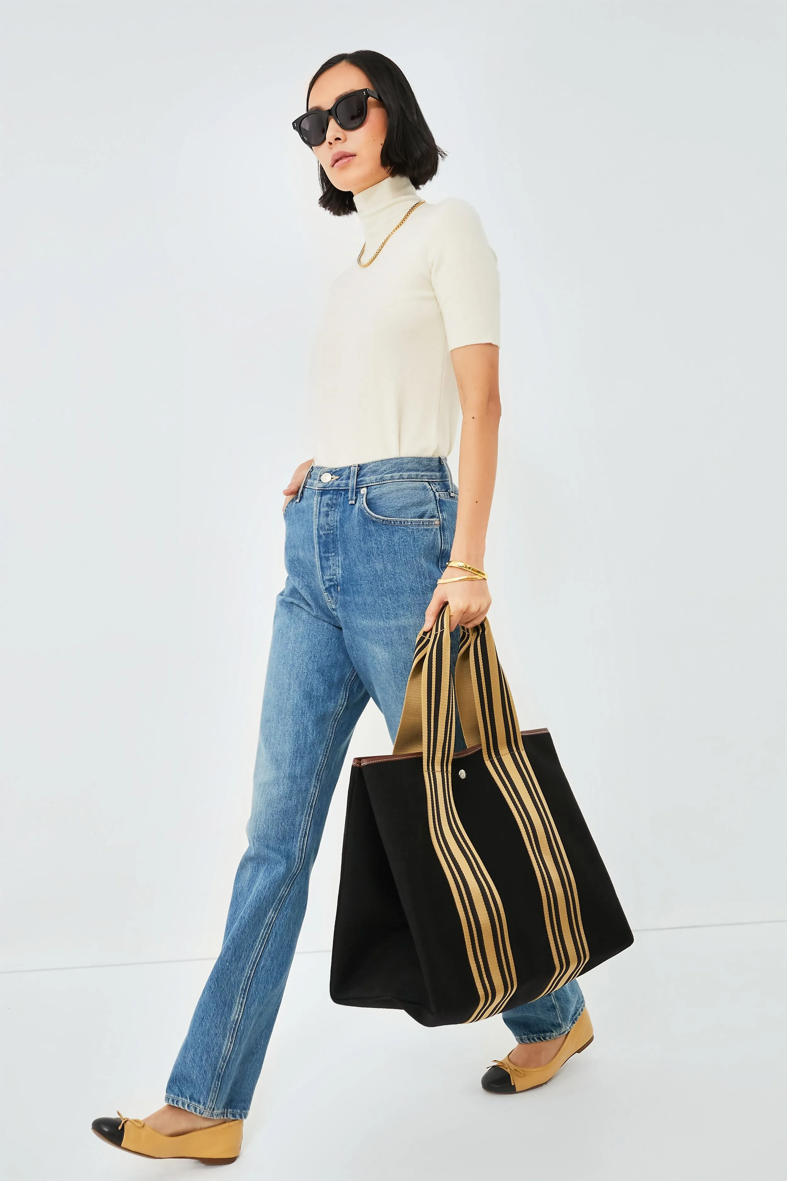 Black Flannel Equestrian Traversee L Tote