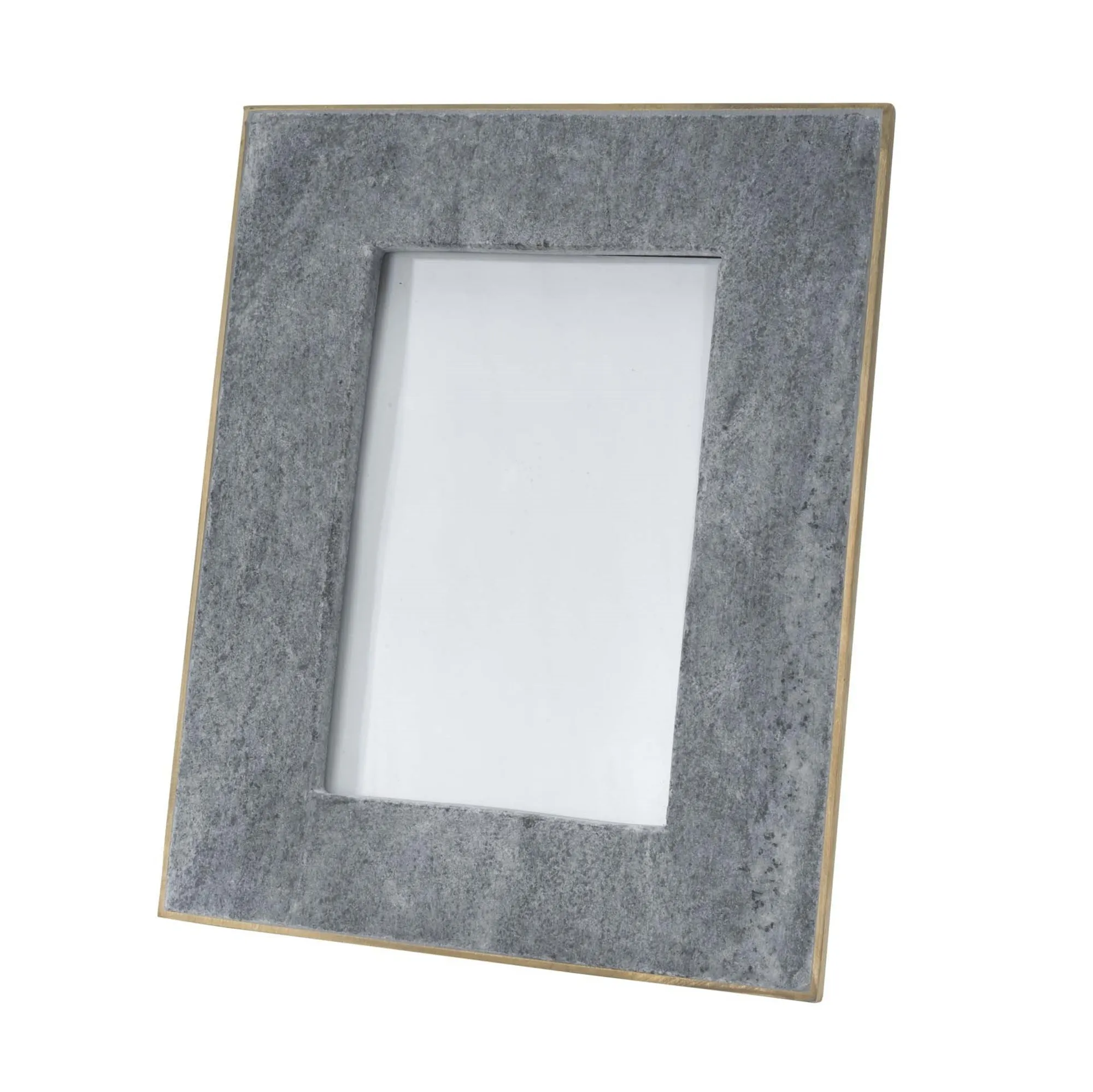 Black Marble Picture Frame with Brass  5"x7"
