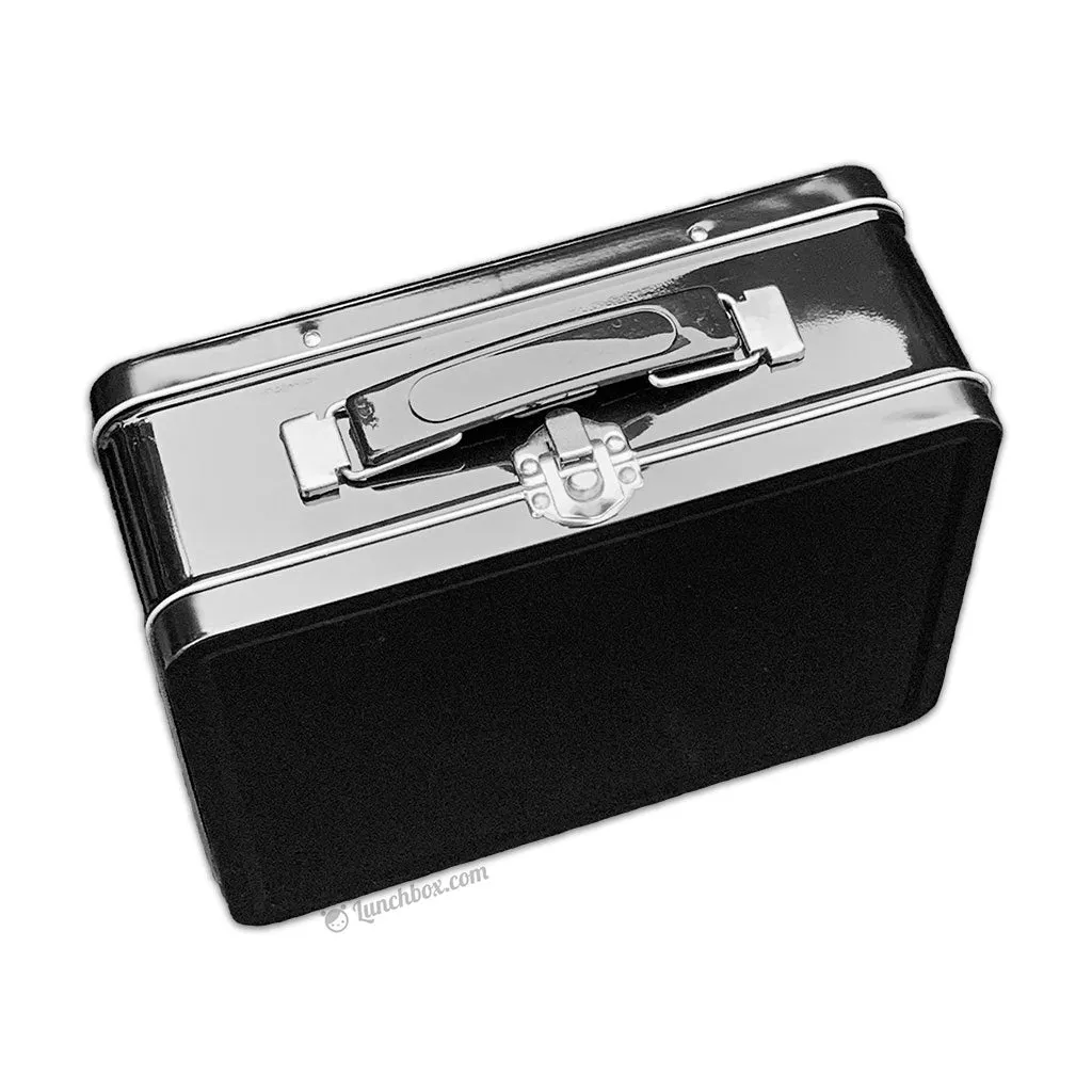 Black Medium Plain Metal Lunch Boxes - Case of 36