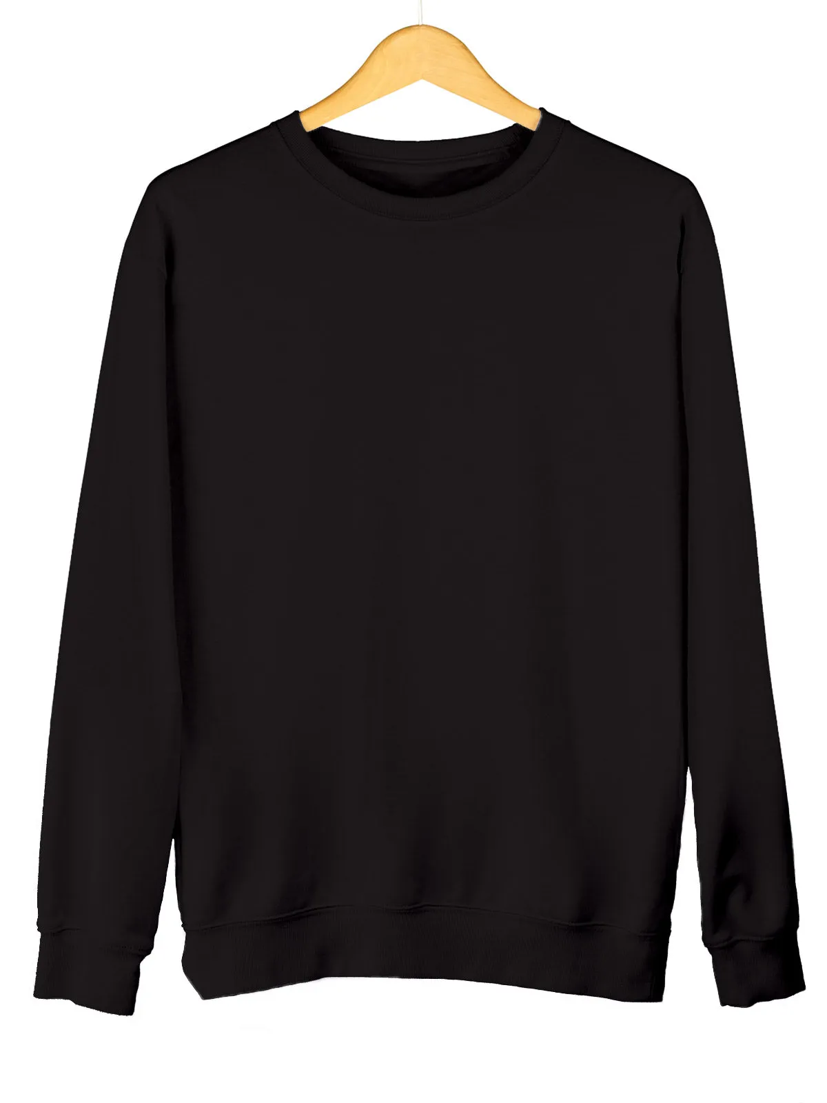 Black Plain Sweatshirt