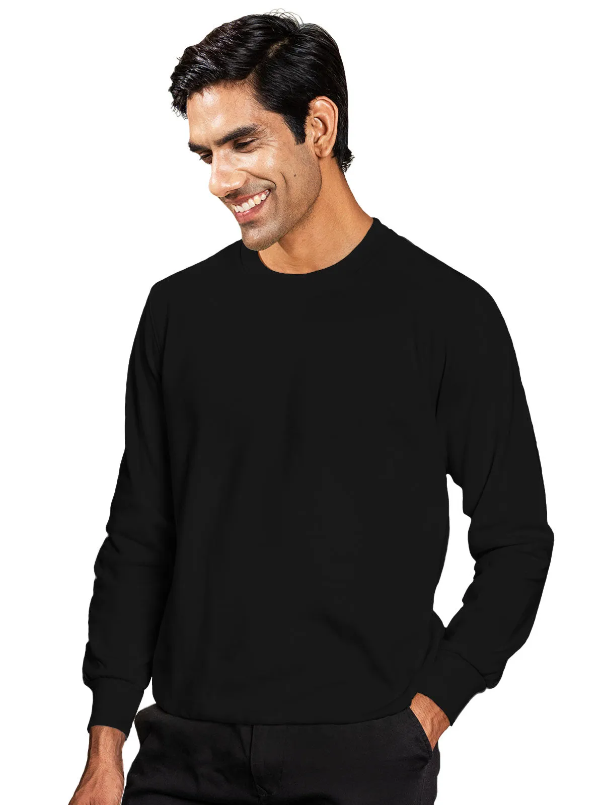 Black Plain Sweatshirt