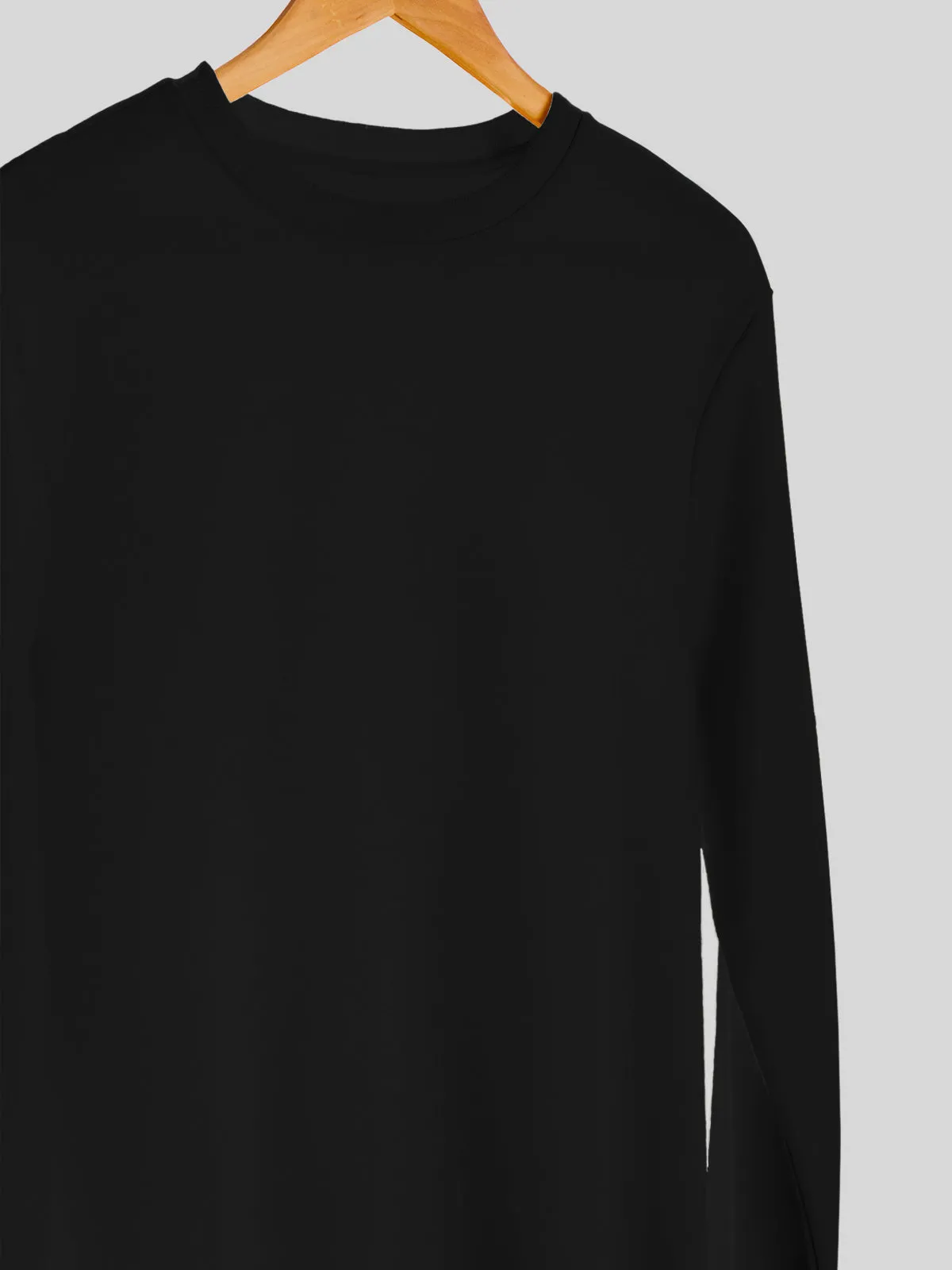 Black Plain Sweatshirt