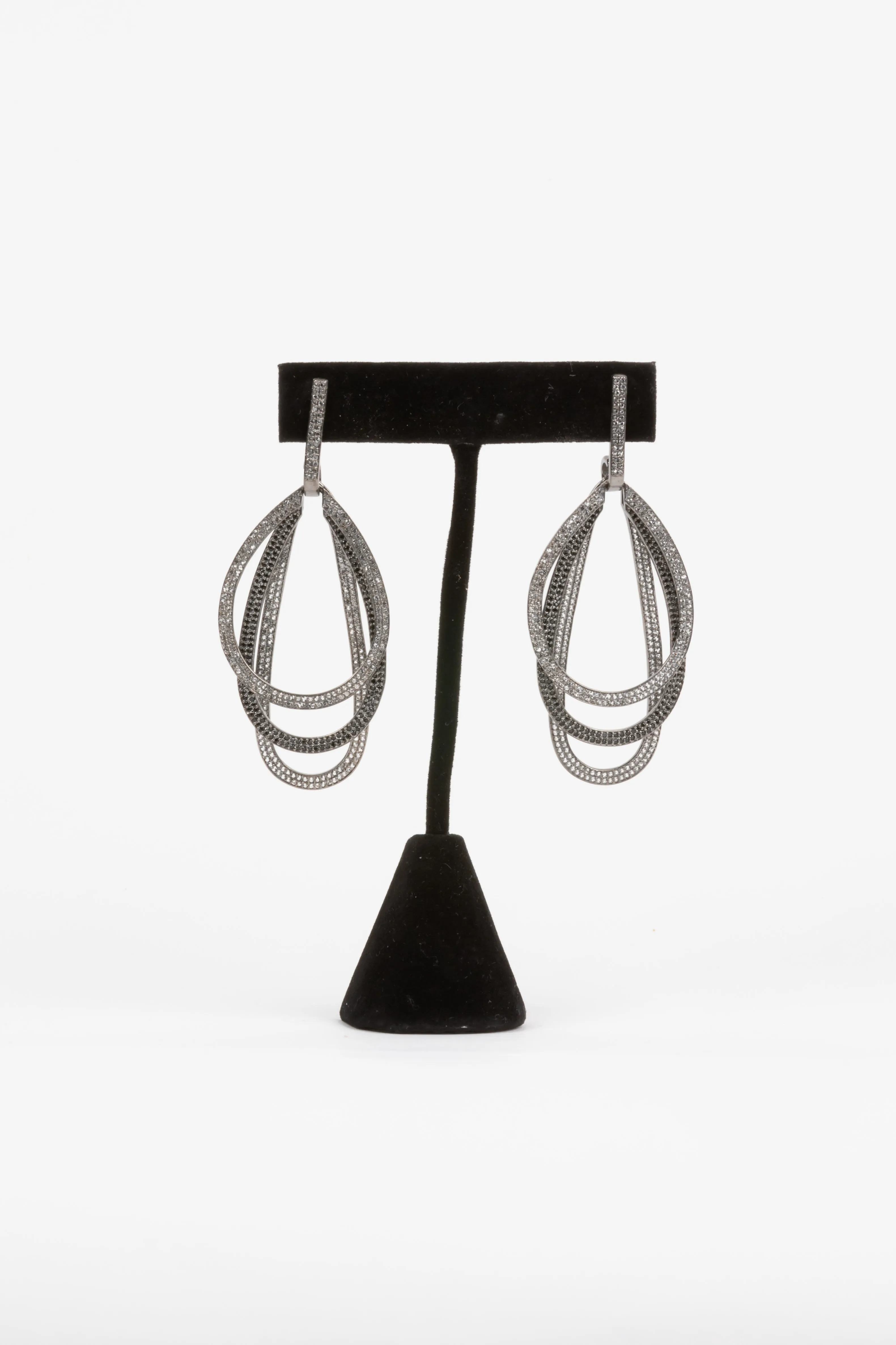Black Spinel,  White Topaz