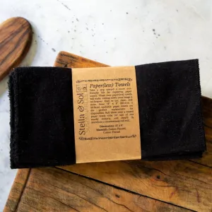 Black Washable Paper(less) Towels Refill Pack, Set of 10