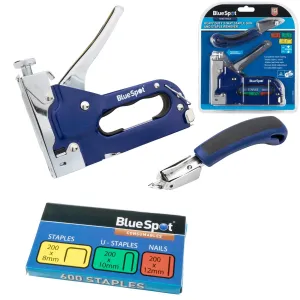BlueSpot Staple Gun and Staple Remover Set Heavy Duty 3 Way