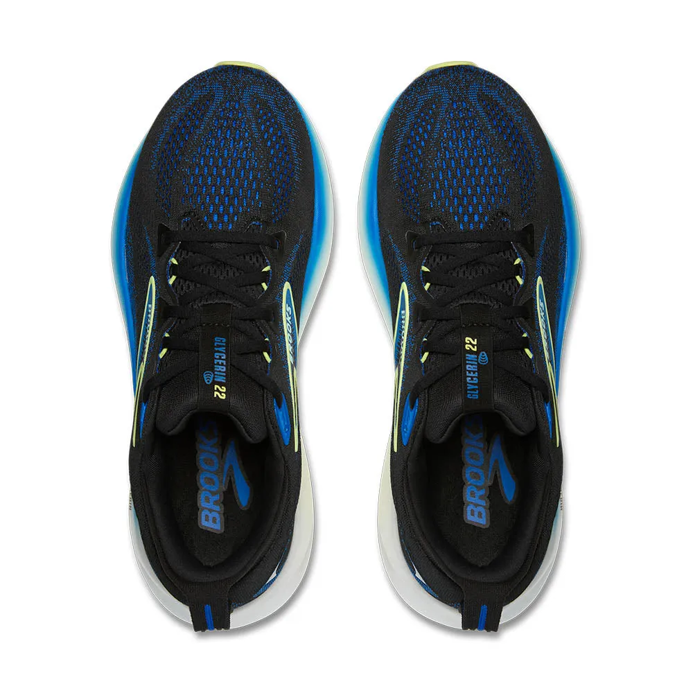 Brooks Glycerin 22 (Mens) - Black/Cobalt/Neo Yellow