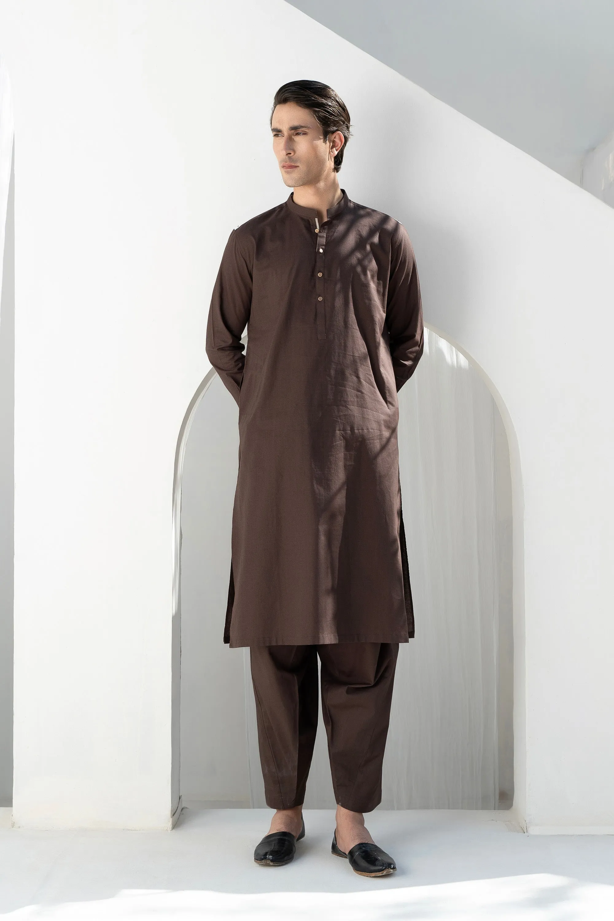 Brown Shalwar Kameez