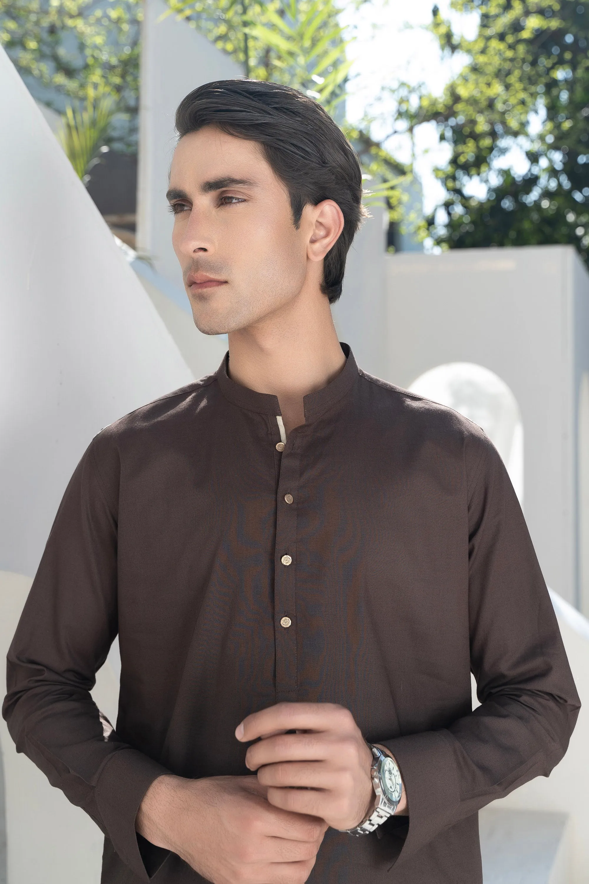 Brown Shalwar Kameez