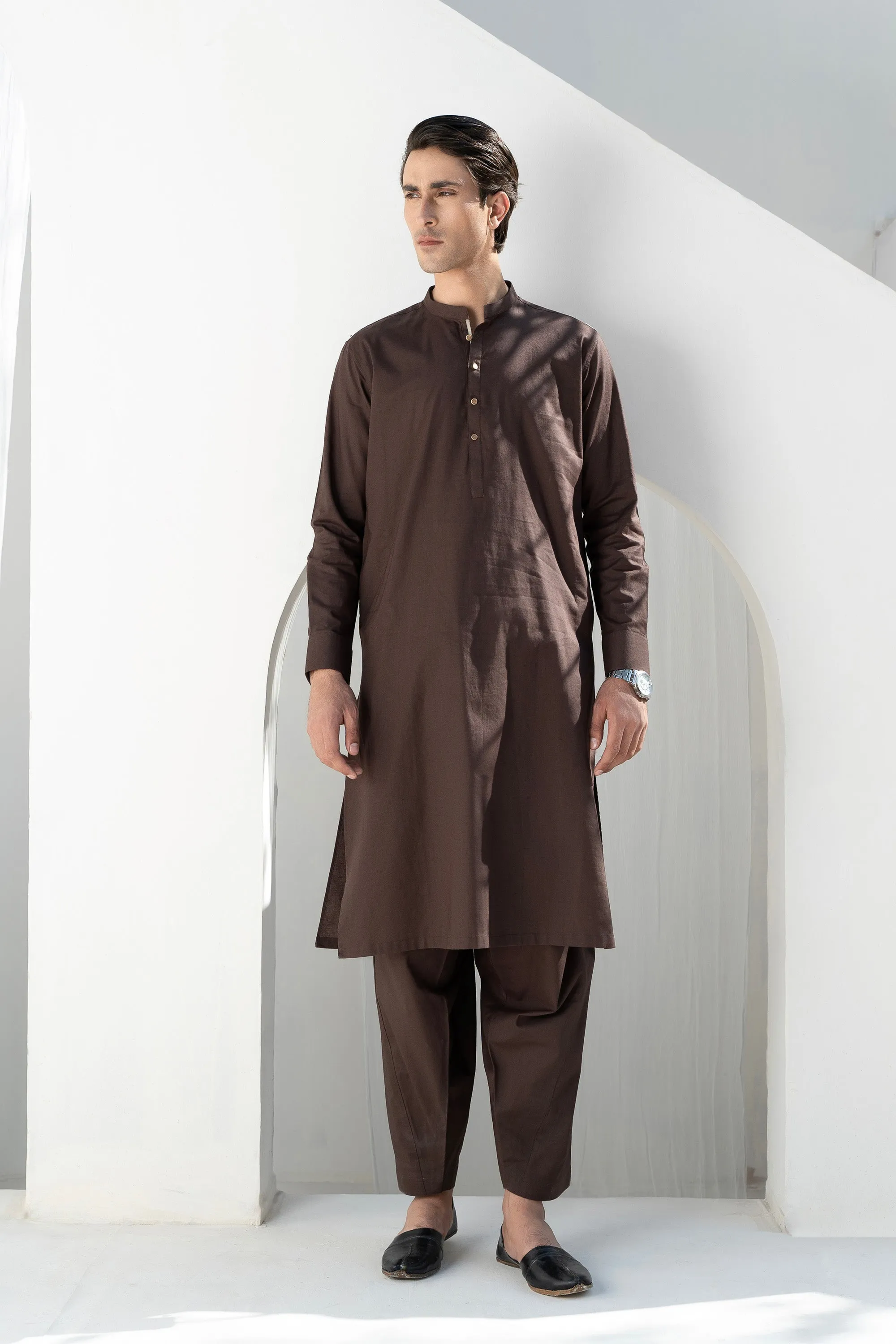 Brown Shalwar Kameez