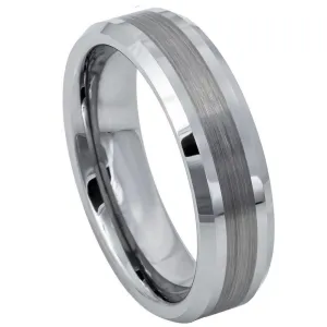 Brushed Center Shiny Lines on each side Beveled Edge - 6mm