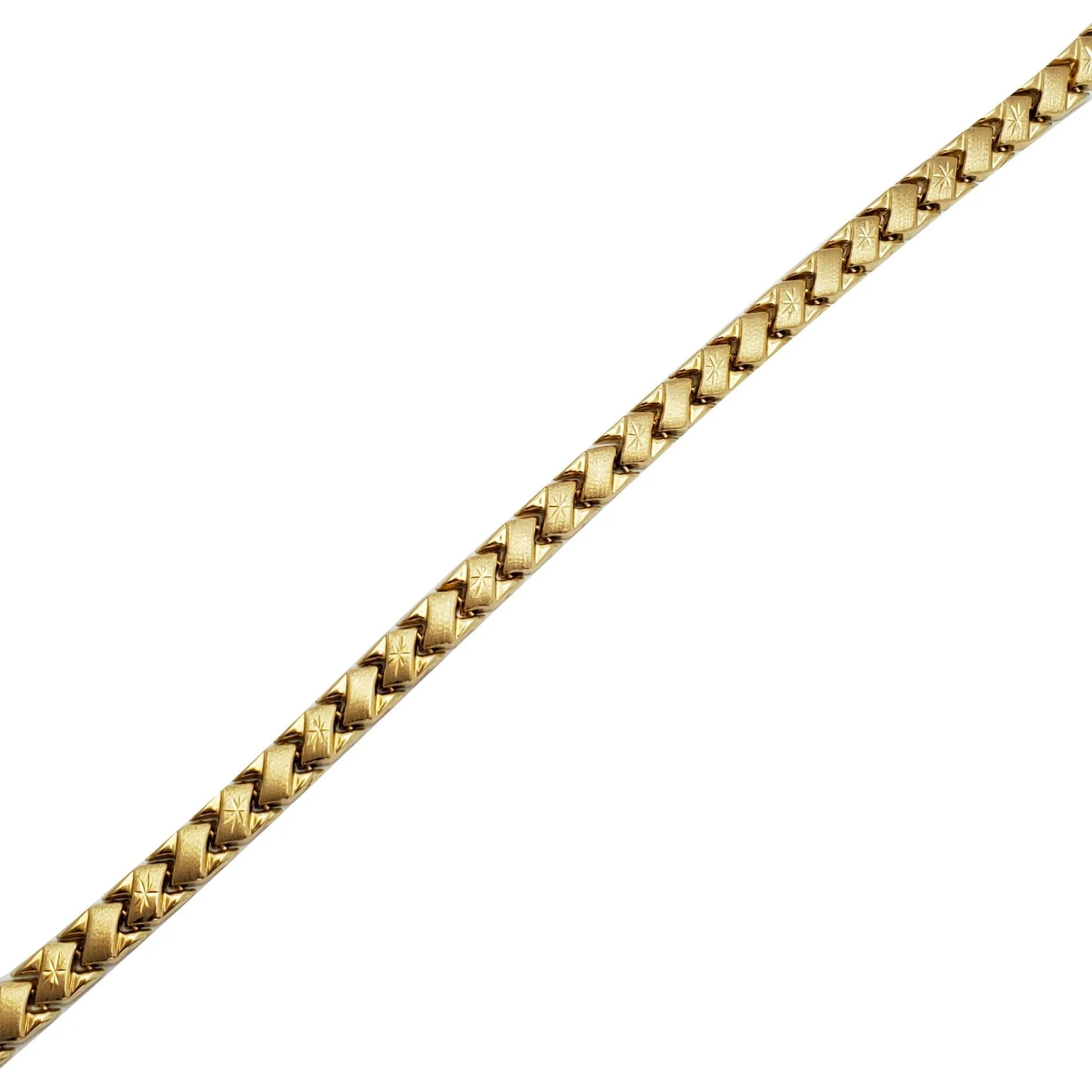 Brushed-Finish North Star Diamond-cuts Fancy Bracelet (14K)