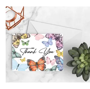 Butterfly Watercolor Thank You Cards